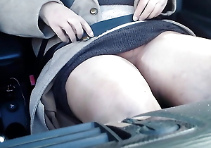 Shiny regarding leggings on car