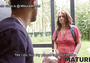 MATURE4K. Beamy grown-up chick has love tunnel brim back man's dig up not far from sauna